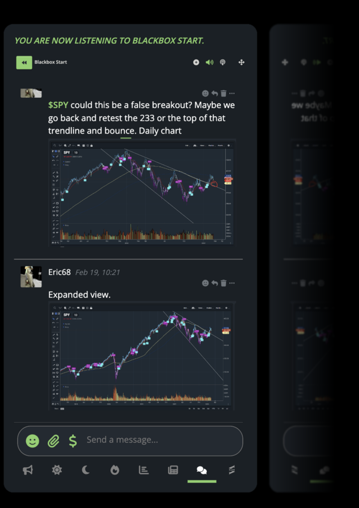 Trading Community Chat Interface